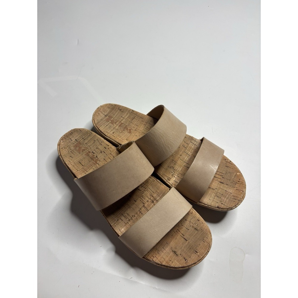 Kork-Ease Alia Straps Leather Slide Platform Cork Heel Sandal Size Woman US 10 M